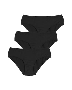 3er-Pack Mittelhohe Baumwollslips