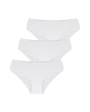 Penti 3er-Pack Baumwollslips mit mittlerer Taille - Weiß