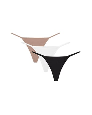 3er-Pack Mid-Waist Baumwoll-Thongs