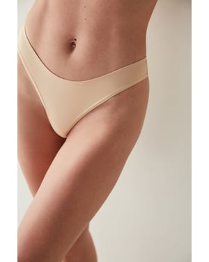 Mittlere Taille Baumwoll-Jersey Tanga