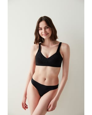 Mid-Waist Baumwoll-Jersey-Tanga