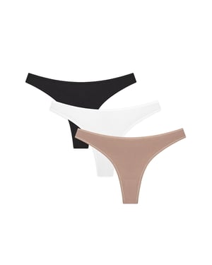 3er-Pack Mid-Waist Baumwoll-Tangas
