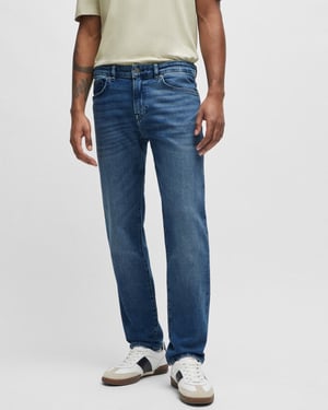 BOSS Orange Re.Maine BC-C Regular Fit Jeans in Mittlerem Blau Komfort-Stretch-Denim NOS