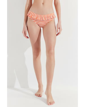 Gestreifte Hüfthose Bikini-Unterteile