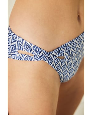 Geometrische Cut-Out Hipster-Bikini-Hosen