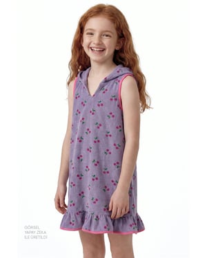 Bedruckter Strick-Mini-Kaftan-Überwurf
