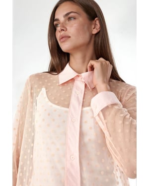 Maxi-Punkte Chiffon Strandüberwurf