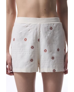 Blumenmuster Woven Mini-Shorts