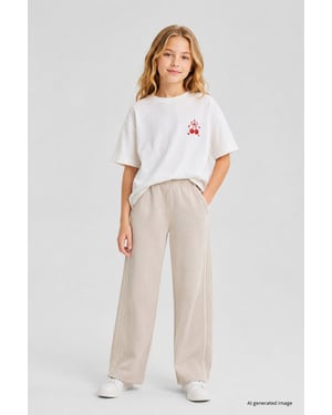 Jugend Sweatpants mit weitem Bein und elastischem Bund