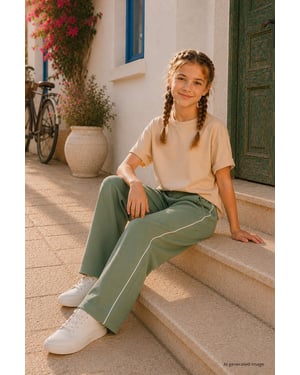 Jugend Sweatpants mit weitem Bein und elastischem Bund