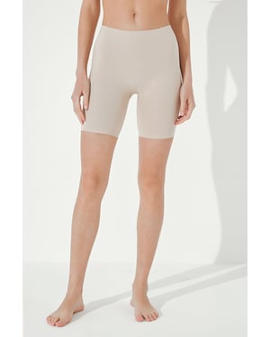 Penti Gestrickte Damenstrumpfhose mit Reibebändern - Beige