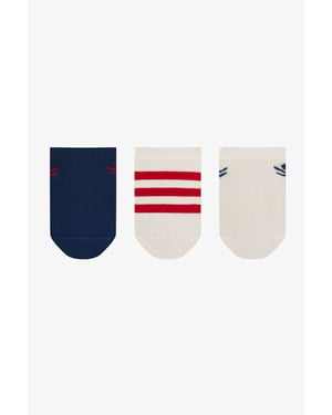 3er-Pack Gestreifte Crew-Socken