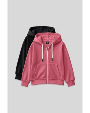 Jugend Unisex Kapuzenzipper Sweatshirt