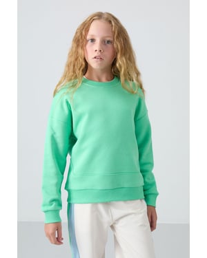 Jugend Unisex Baumwoll-Mischung Sweatshirt