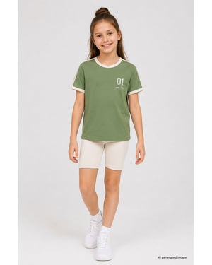 Jugend Unisex Baumwoll-Elasthan T-Shirt