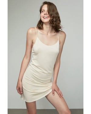 Penti Midi-Jersey-Loungkleid - Elfenbein