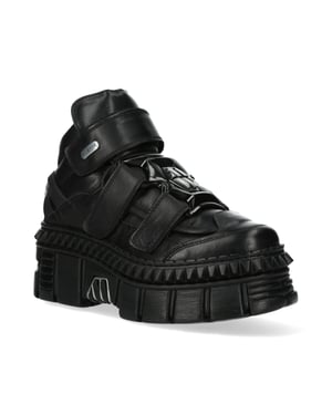 New Rock Metallic-Stiefeletten aus Leder-WALL285-S3
