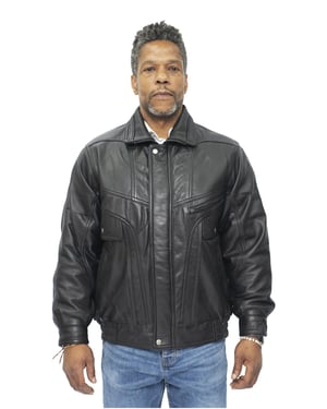 Klassische Herren-Harrington-Bomber-Lederjacke-Minsk