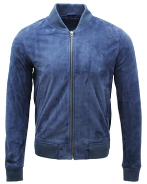 Varsity-Bomberjacke aus weichem Wildleder