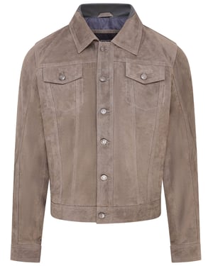Graue Herren-Jacke aus Ziegenwildleder – Nurmes