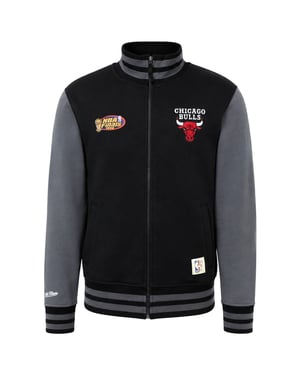 Mitchell & Ness NBA Chicago Bulls Herren Schwarz/Grau Varsity Track-Jacke