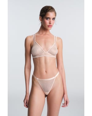 Strick-Mikromuster Bralette-Bh