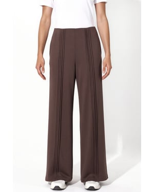 Modal-Touch-Rippdetail-Hosen mit geradem Bein