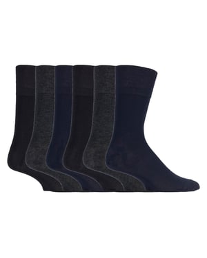 Sock Shop Gentle Grip - 6 Paar nicht elastische Bambus-Socken für Herren - SOMRM02
