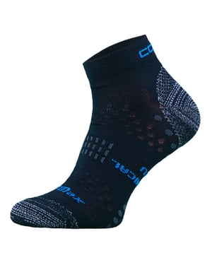 Chaussettes Running pour Ete | COMODO | Légères Chaussettes Coolmax Basses - Noir