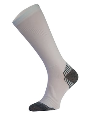 COMODO - 1 Paire Chaussettes Genou Sport Running Contention Homme Femme - Blanc