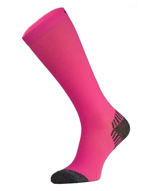 COMODO - 1 Paire Chaussettes Genou Sport Running Contention Homme Femme - Rose Néon