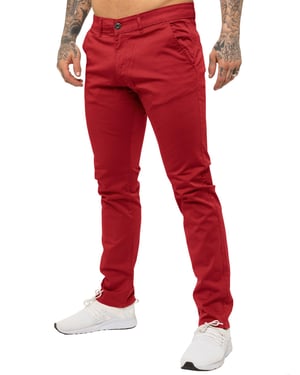 Enzo Herren Slim Fit Stretch Chinos