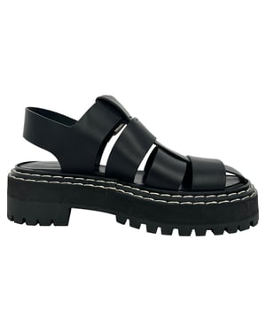 Proenza Schouler Sandalen mit Riemen aus schwarzem Leder
