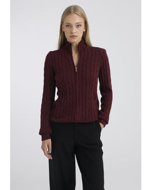 Strickjacke Strickjacke Mit Zopfmuster
