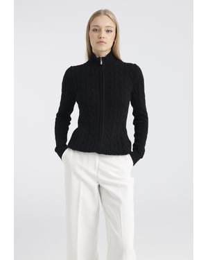 Strickjacke Strickjacke Mit Zopfmuster