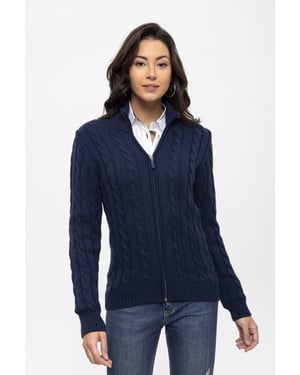 Strickjacke Strickjacke Mit Zopfmuster