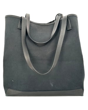 The Row Park Tote Three Canvas Tragetasche aus schwarzem Nylon-Canvas