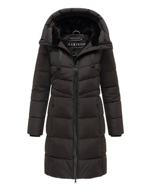 Marikoo Damen Winterjacke Natsukoo – warm, mit Teddyfell & Kapuze
