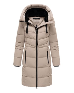 Marikoo Damen Winterjacke Natsukoo – warm, mit Teddyfell & Kapuze