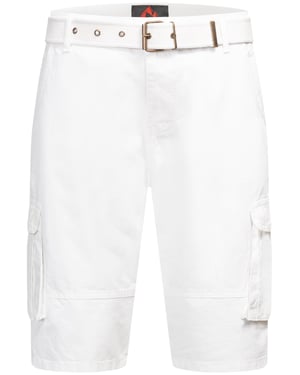Arctic Seven Cargo-Shorts AS-409 mit Gürtel, Baumwolle - Weiß