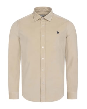 U.S. Polo Assn. Herren Cordhemd aus Baumwolle mit Stretchanteil