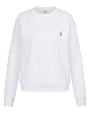 U.S. Polo Assn. Damen Sweatshirt Pullover aus Baumwoll-Stretch