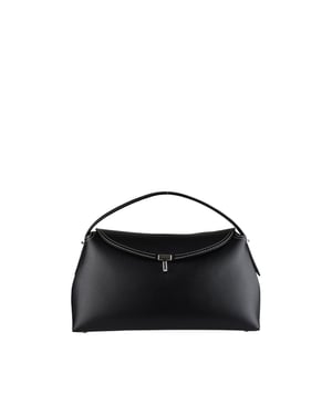 Toteme T-Lock-Tasche mit Tragegriff oben Schwarz