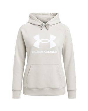 Under Armour Rival Fleece Lock-Up Damen Beige Hoodie