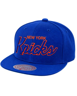 Mitchell & Ness NBA New York Knicks Meisterschaftsjahr Trophäen Blau Cap
