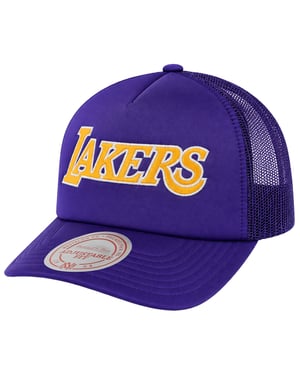 Mitchell & Ness NBA Los Angeles Lakers Satin Trucker Lila Cap