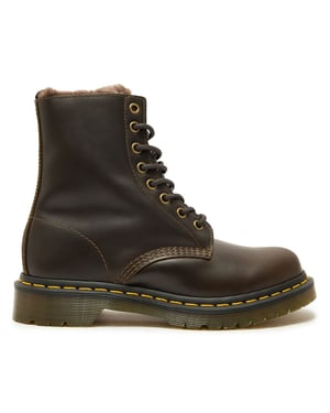 Dr. Martens 1460 Serena Stiefel mit Futter aus Kunstfell - Braun