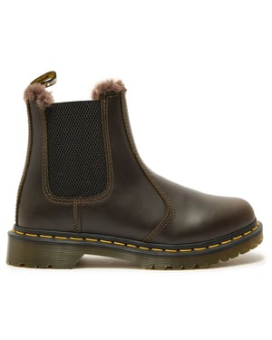 Dr Martens 2976 Leonore Faux Fur-Lined Leather Stiefel