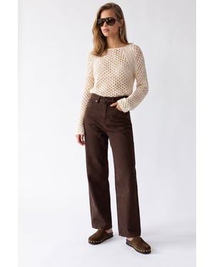 Damen gerade geschnittene Hose