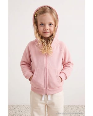 TRENDYOLKIDS Mädchen Rosa Einfarbig Lang, Regular Fit Sweatshirts